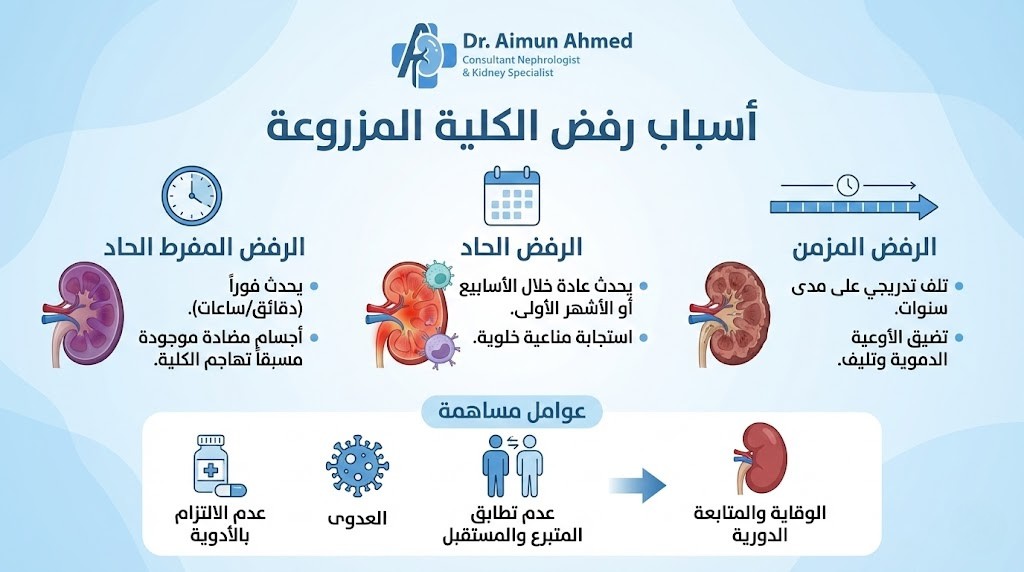 أسباب رفض الكلية المزروعة