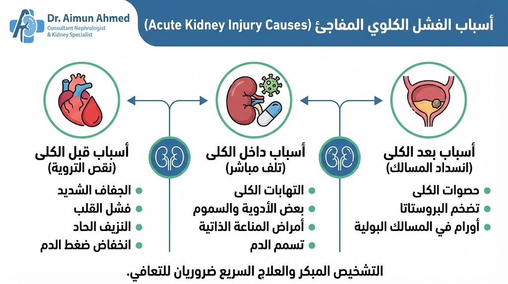 أسباب الفشل الكلوي المفاجئ