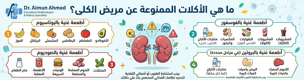 ما هي الأكلات الممنوعة عن مريض الكلى؟